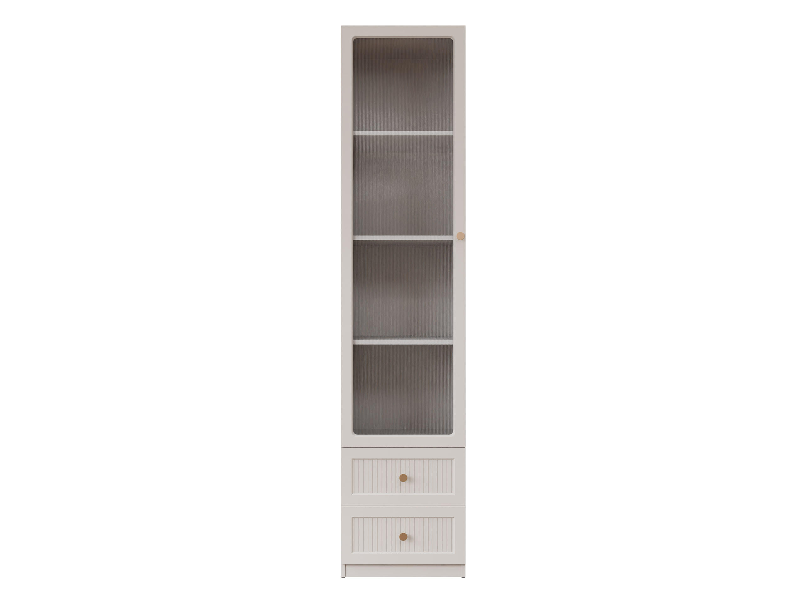 STANDVITRINE Ferena 1D2SZ - Kaschmir/Goldfarben, Holzwerkstoff/Kunststoff (46/201/49cm) - MIRJAN24