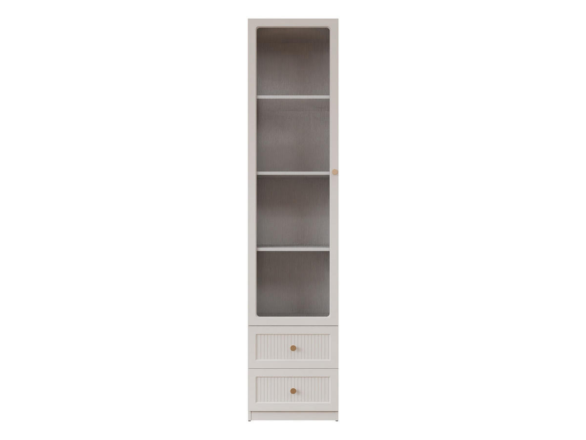 STANDVITRINE Ferena 1D2SZ - Kaschmir/Goldfarben, Holzwerkstoff/Kunststoff (46/201/49cm) - MIRJAN24
