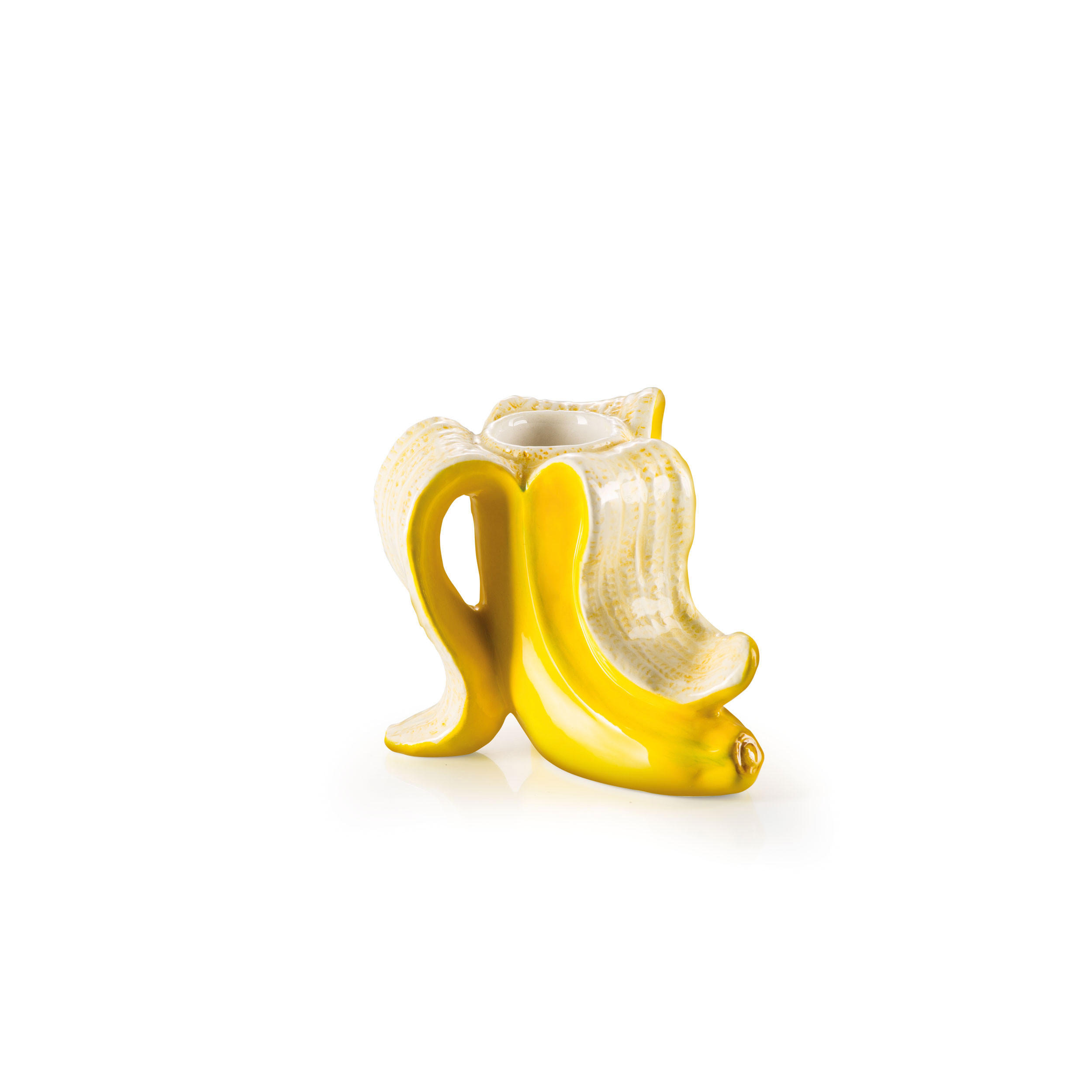 KERZENHALTER Banana Romance, 2er Set, Steingut, Gelb - Gelb, Keramik (8.5/7/7cm)