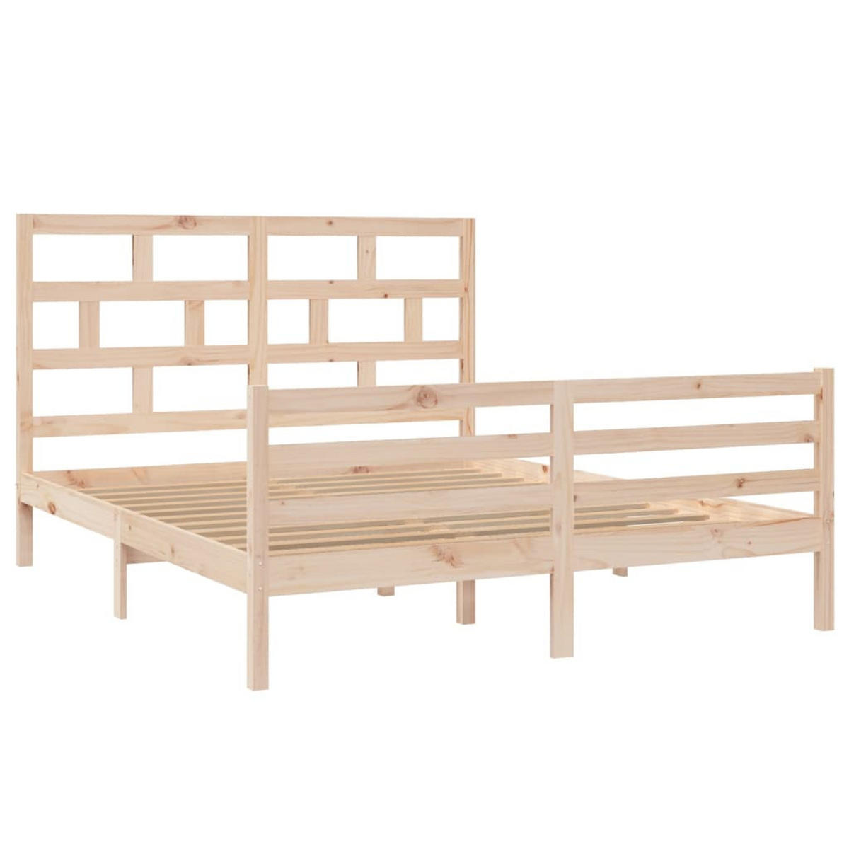 BETT Kerns 166/205.5 cm - Braun, Holz (160/200cm) - Nettlife