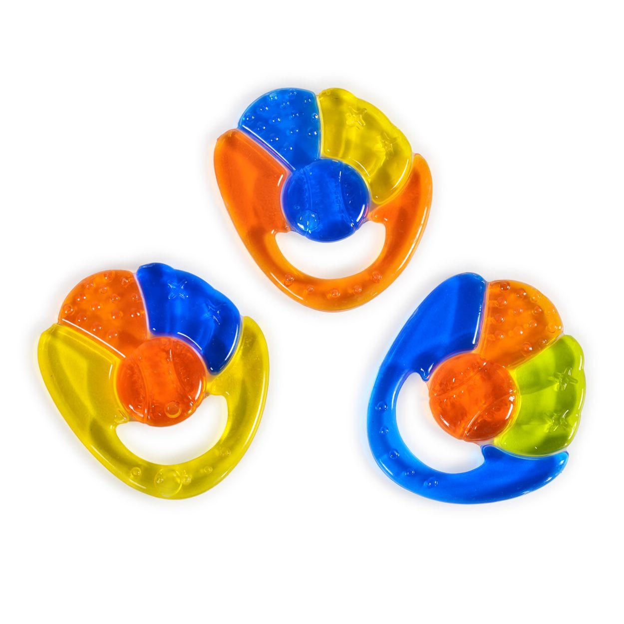 BEISSRING Regenbogen orange Kühlbeißring als Zahnungshilfe massiert ab 3 Monate - Multicolor, Kunststoff (10/9cm) - Moni