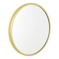 WANDSPIEGEL Rund Gold - Goldfarben, Metall (45/45/4cm) - LOFT42