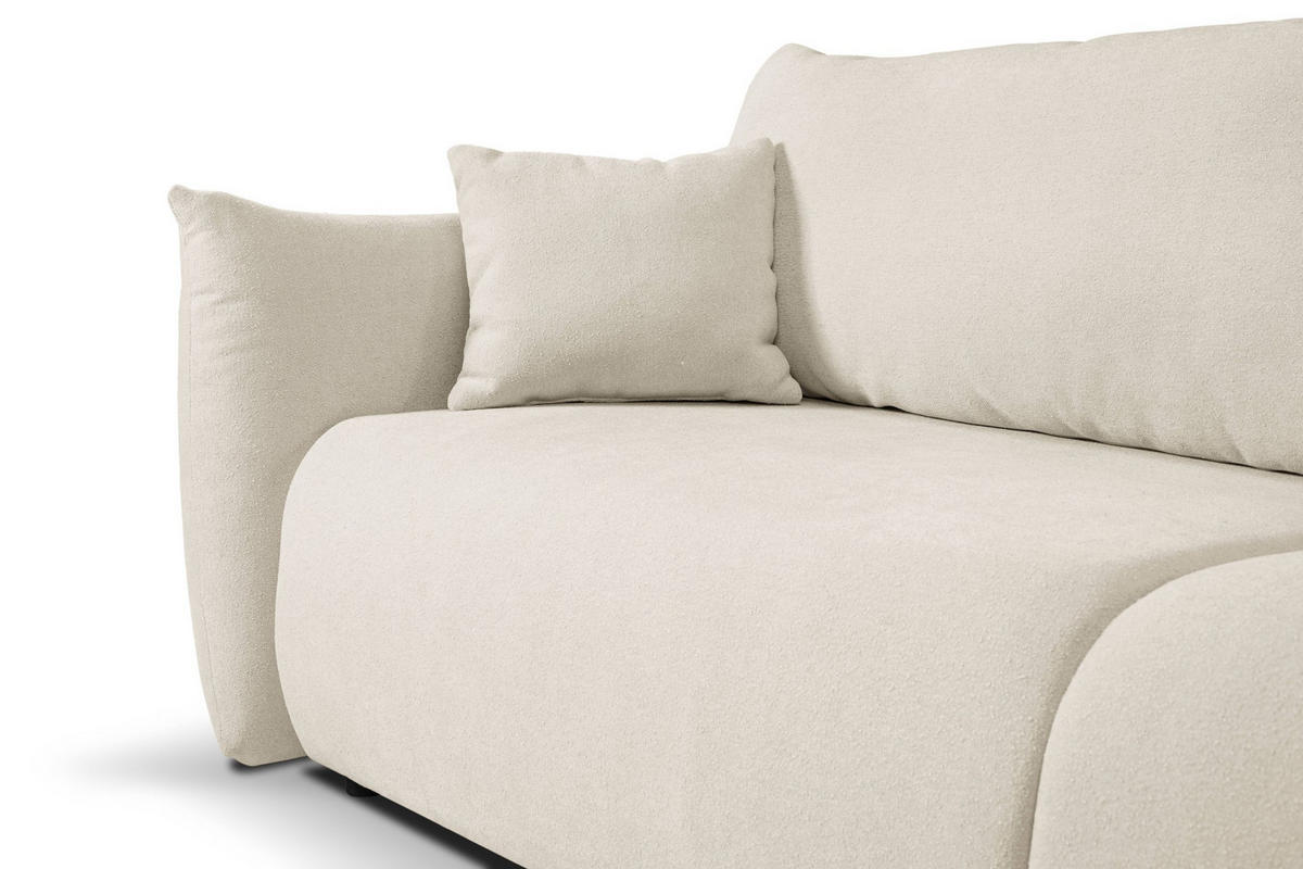 SOFA Hallora - Ecru (Melody 14) - Ecru, Holzwerkstoff (240/88/108cm) - Möblo