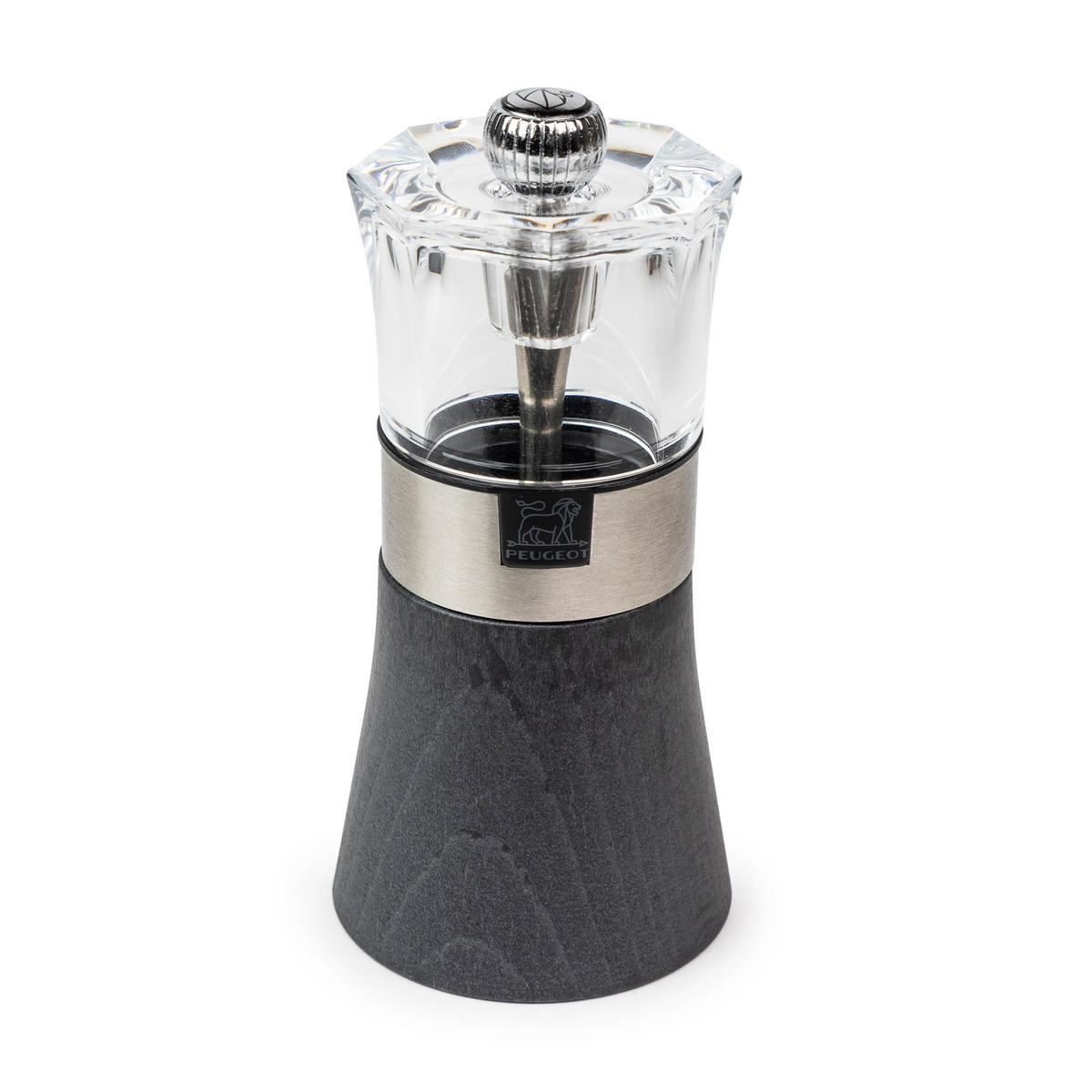 PFEFFERMÜHLE Oslo 12cm Buchenholz Graphit Stahlmahlwerk - Grau, Kunststoff (5.9/12/5.9cm) - PEUGEOT