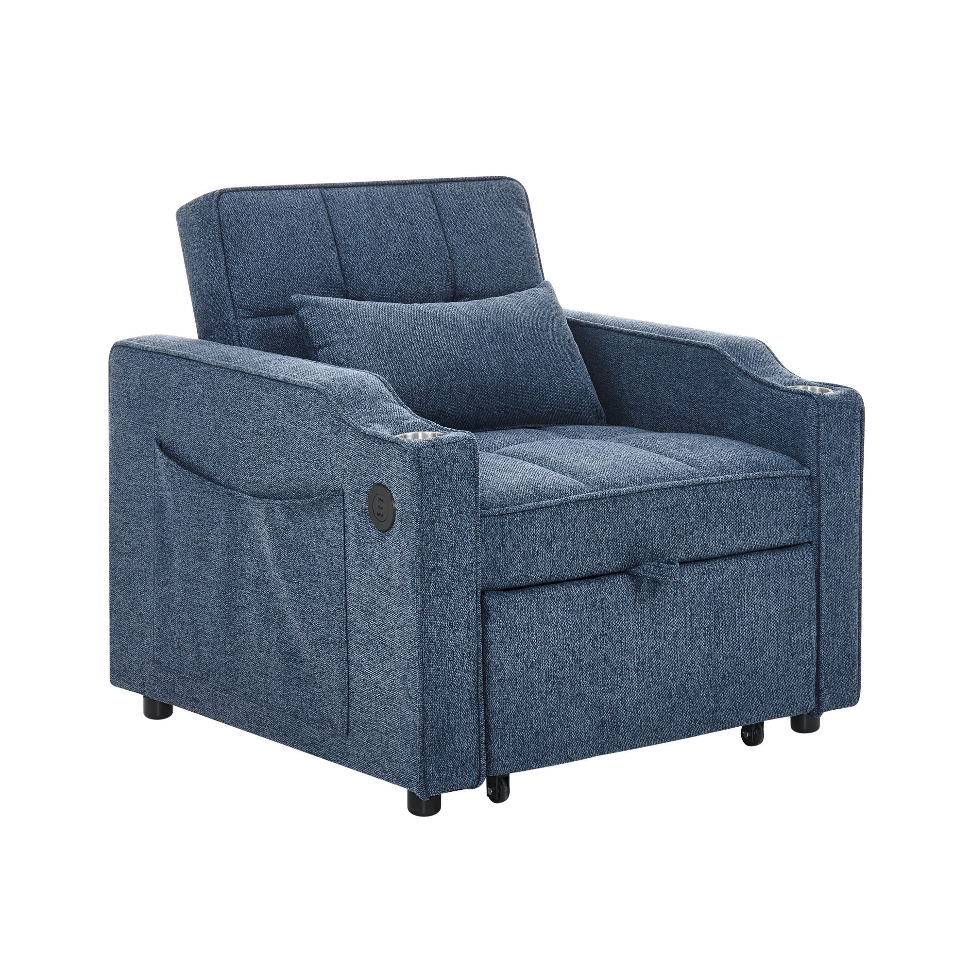 Meubliv Schlafsessel Blau 85x86x190 cm