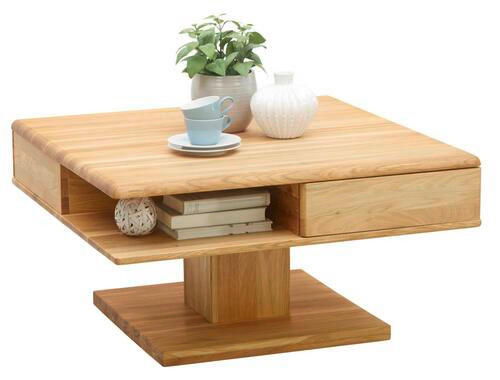 TABLE BASSE in Holz 80/80/47 cm  - Eichefarben, Konventionell, Holz (80/80/47cm) - Linea Natura