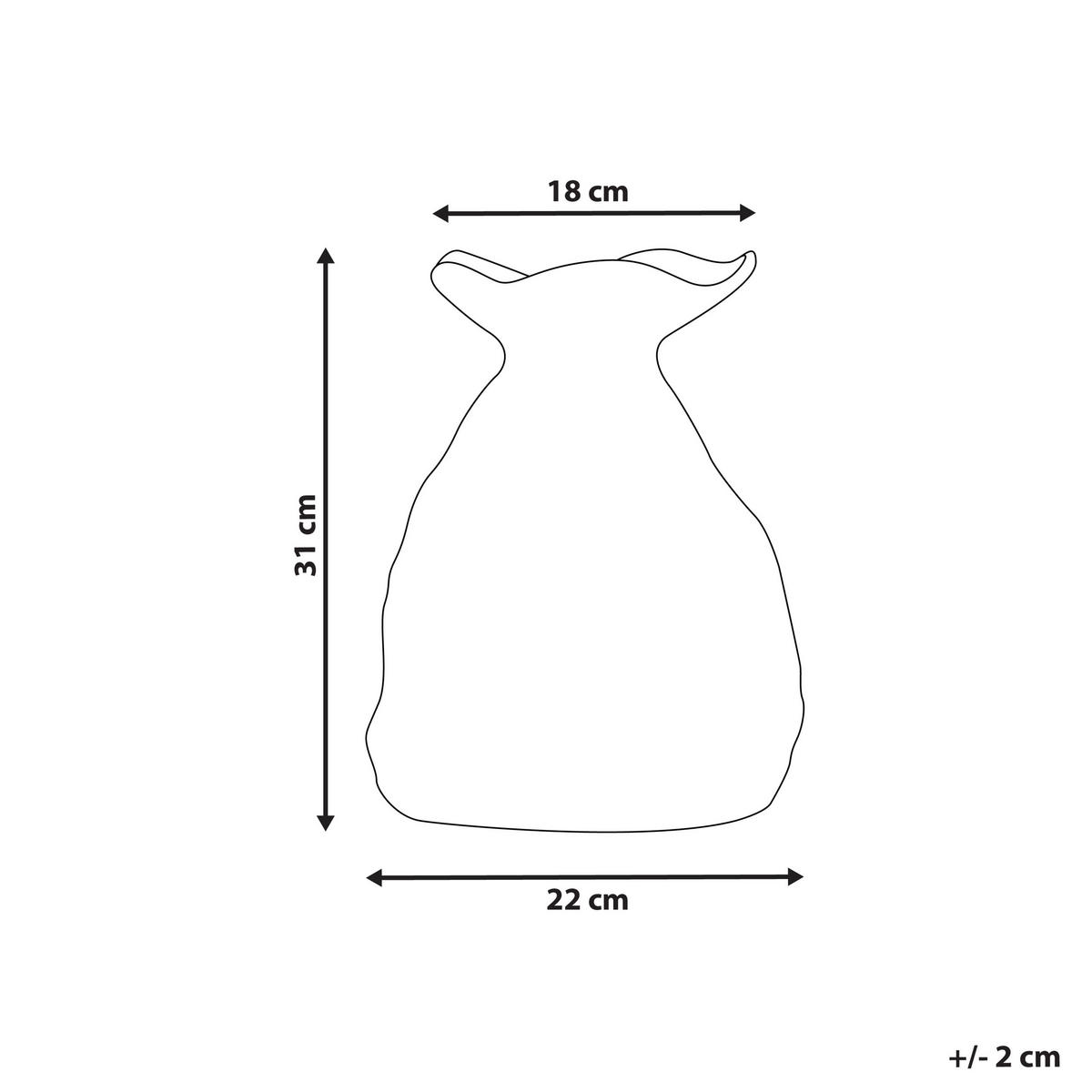 BLUMENVASE Steinzeug schwarz Coontail - Schwarz, Stein (31cm) - Beliani