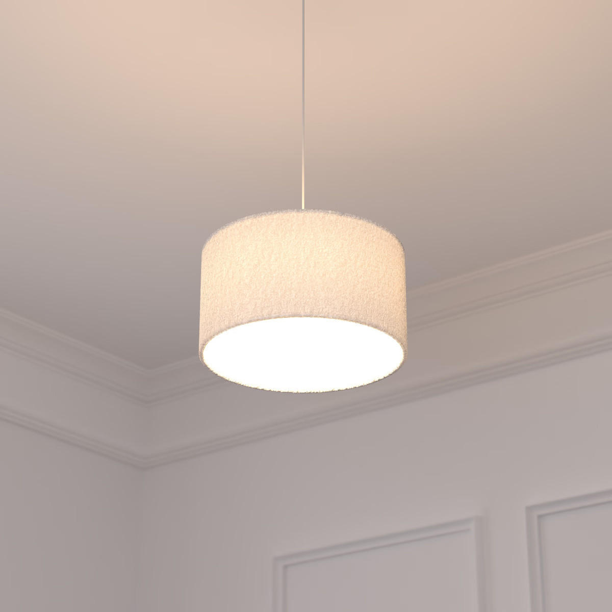 HÄNGELAMPE Tina Ø 37 cm - Weiß, Kunststoff (37/37/24cm) - Atmosphera Createur d´interieur