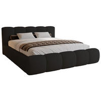 POLSTERBETT bouclé 200x200 Ravello mit Bettkasten, Lattenrost, Schwarz - Schwarz, Holz/Textil (200/200cm) - Emporius