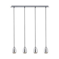 PENDELLEUCHTE BABADES IV Chrom 140 W - Chromfarben, Metall (30/30/120cm) - Rendl