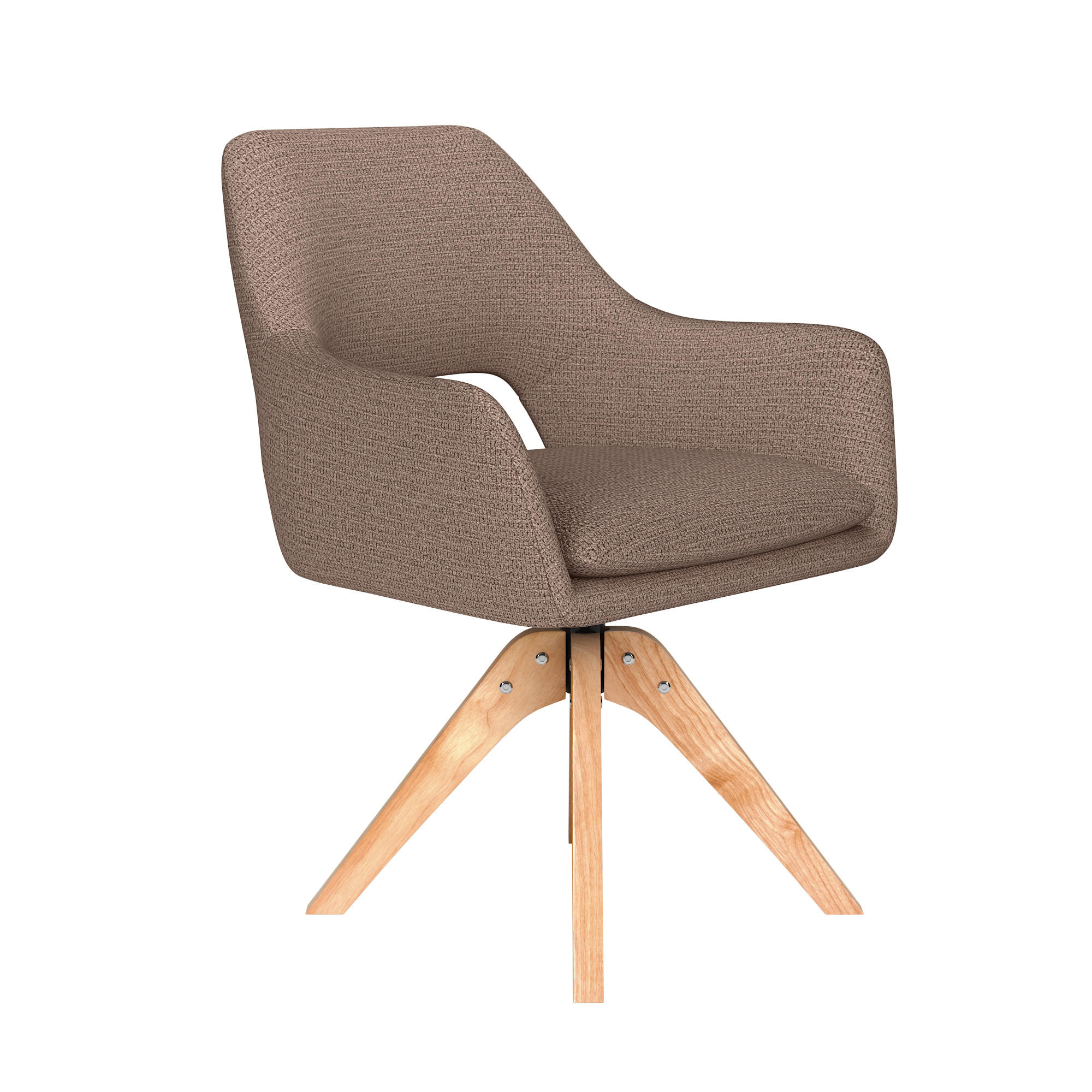 ESSZIMMERSTUHL Mos - Taupe - 59/59/85 cm - Taupe, Textil (59/85/59cm)