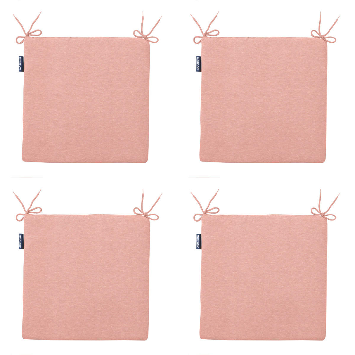 SITZKISSEN Neapel 40/40 cm 4er-Set - Pink, Textil (40/4/40cm) - Madison