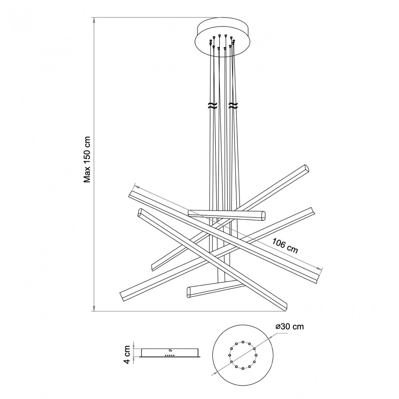 HÄNGELEUCHTE Cynthia, Gold / Messing, 150cm - Goldfarben, Metall (150/106/150cm) - KOSILUM