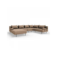 GARTENSOFA BAHAMA XL Rechts - Wetterfeste Balkonmöbel & Terrassenmöbel Außen - Moderne Lounge Möbel für Garten - Balkon & Terrasse - Beige - Beige, Kunststoff (370/75/222cm) - Trada