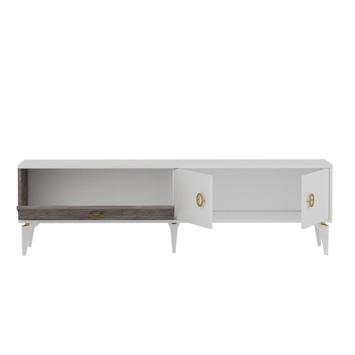 TV-LOWBOARD Avera Beige Weiß 9659 - Beige/Weiß, Holzwerkstoff/Kunststoff (180/52/35cm) - moebel17