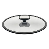 GLASDECKEL Balance mit Silikonring, Transparent / Schwarz, 24 cm - Schwarz, Metall (28/25/4cm) - Berndes