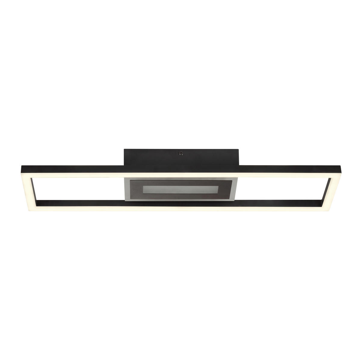 LED DECKENLEUCHTE Besson Schwarz 16/55/5,3 cm - Schwarz, Metall (16/55/5.3cm) - Brilliant