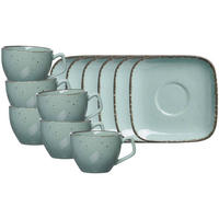 ESPRESSOTASSEN MIT UNTERTASSEN Casa blau 80 ml 6er Set - Blau, Keramik (0.08L) - Ritzenhoff Breker