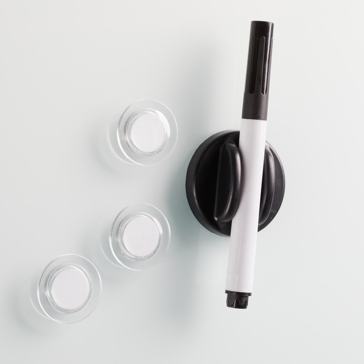 GLAS-MAGNETBOARD - Weiß, Glas/Metall (40/40/0.4cm) - Relaxdays