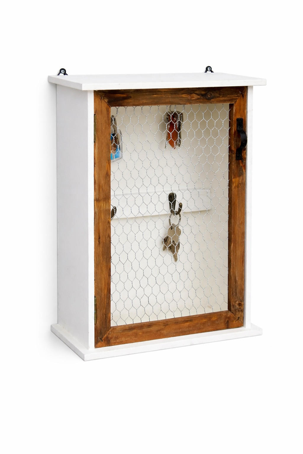 SCHLÜSSELKASTEN Holz Weiß 33/14/42 cm - Weiß, Holz (33/42/14cm) - DanDiBo