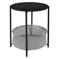 BEISTELLTISCH rund Schwarz Ø 46/51 cm - Schwarz, Metall (46/46/51cm) - ML-DESIGN