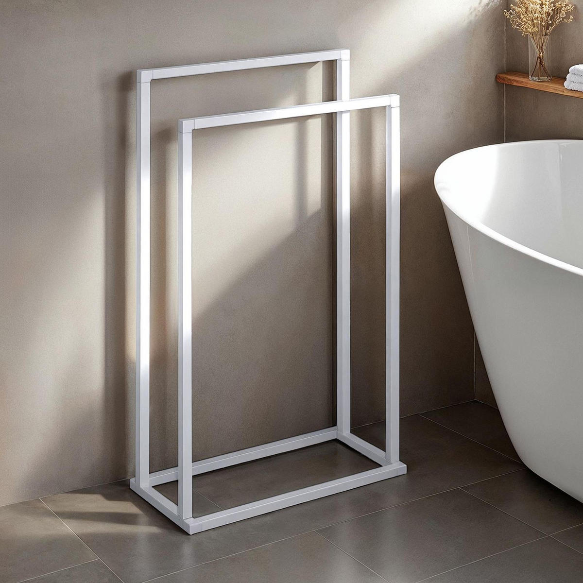 HANDTUCHHALTER MAILO weiß - Weiß, Metall (45/84/21cm) - IDIMEX