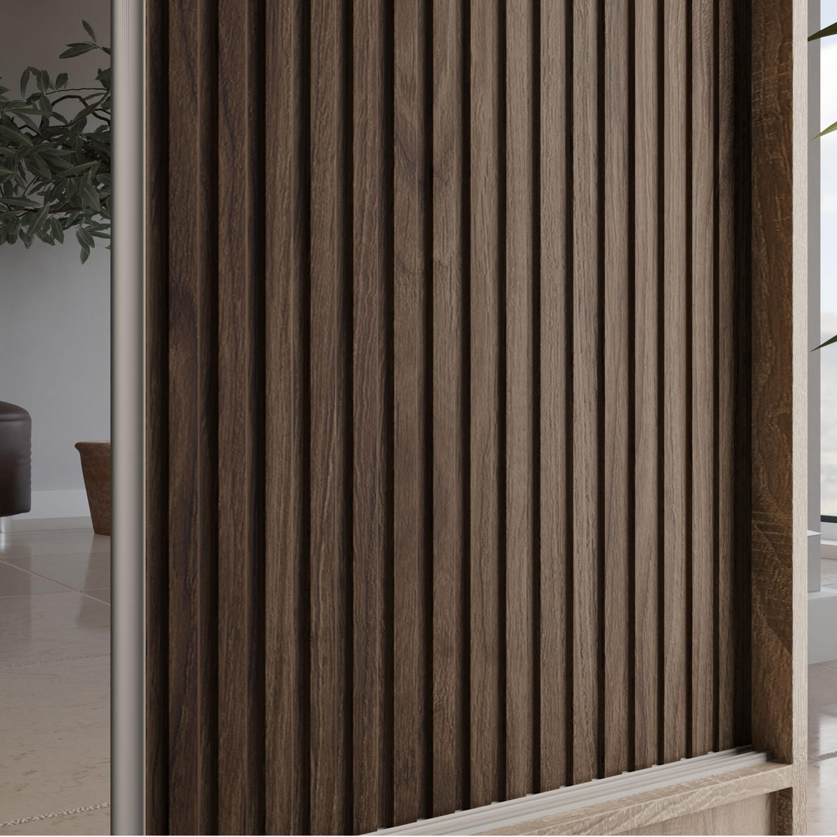 SCHWEBETÜRENSCHRANK Ramos II 200/61/215 eiche sonoma+holzfarben - Eichefarben/Sonoma Eiche, Holzwerkstoff (200/215/61cm) - Beautysofa