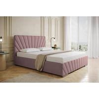 POLSTERBETT Ray 160 x 200 cm mit Bettkasten und Lattenrost, Federkernmatratze - rosa - Rosa, Holz (160/200cm) - Homesy