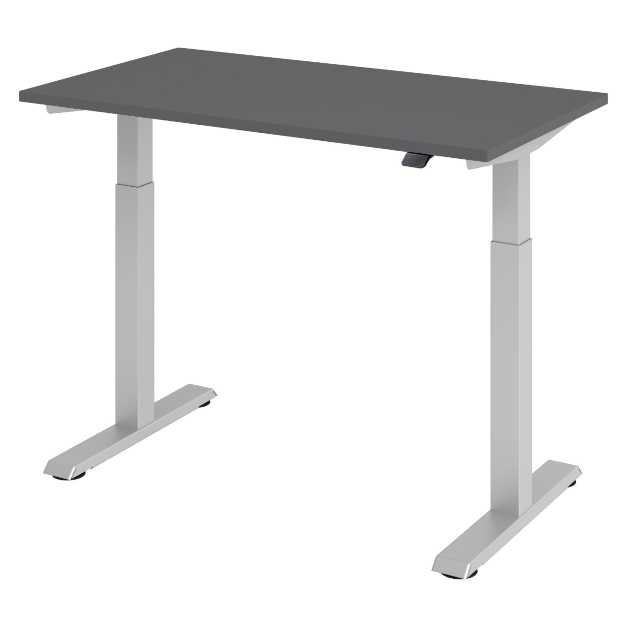 SCHREIBTISCH elektrisch XMST (Mini) 67,2/120/74 cm in Graphitfarben - Graphitfarben, Holzwerkstoff (67.2/120/74cm) - bümö