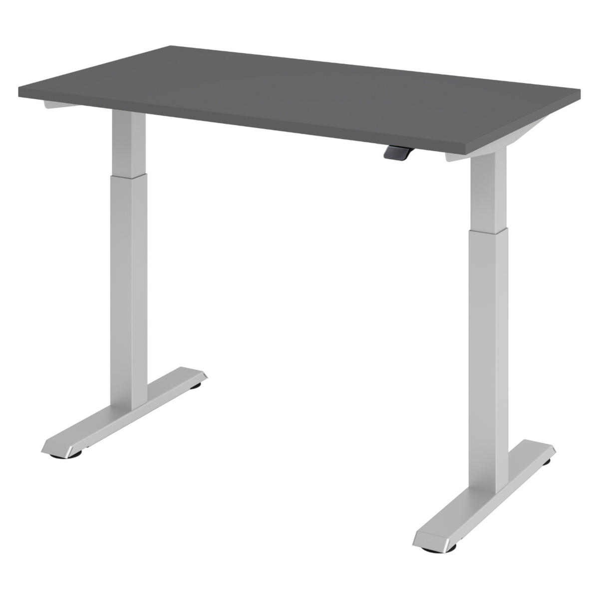 SCHREIBTISCH elektrisch XMST (Mini) 67,2/120/74 cm in Graphitfarben - Graphitfarben, Holzwerkstoff (67.2/120/74cm) - bümö