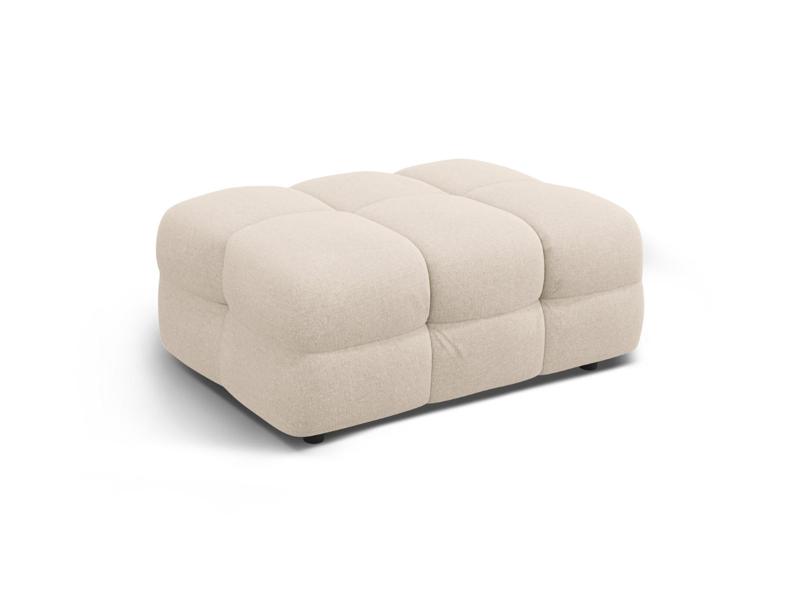 POUF Kendal aus strukturiertem Stoff beige - Beige, Textil (72/45/104cm) - Micadoni