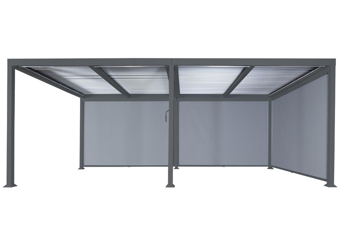 PERGOLA 3x Seitenwand für 3x6m 224x600x300cm Anthrazit - Anthrazit, Metall (600/224/300cm) - BERLINLODGE