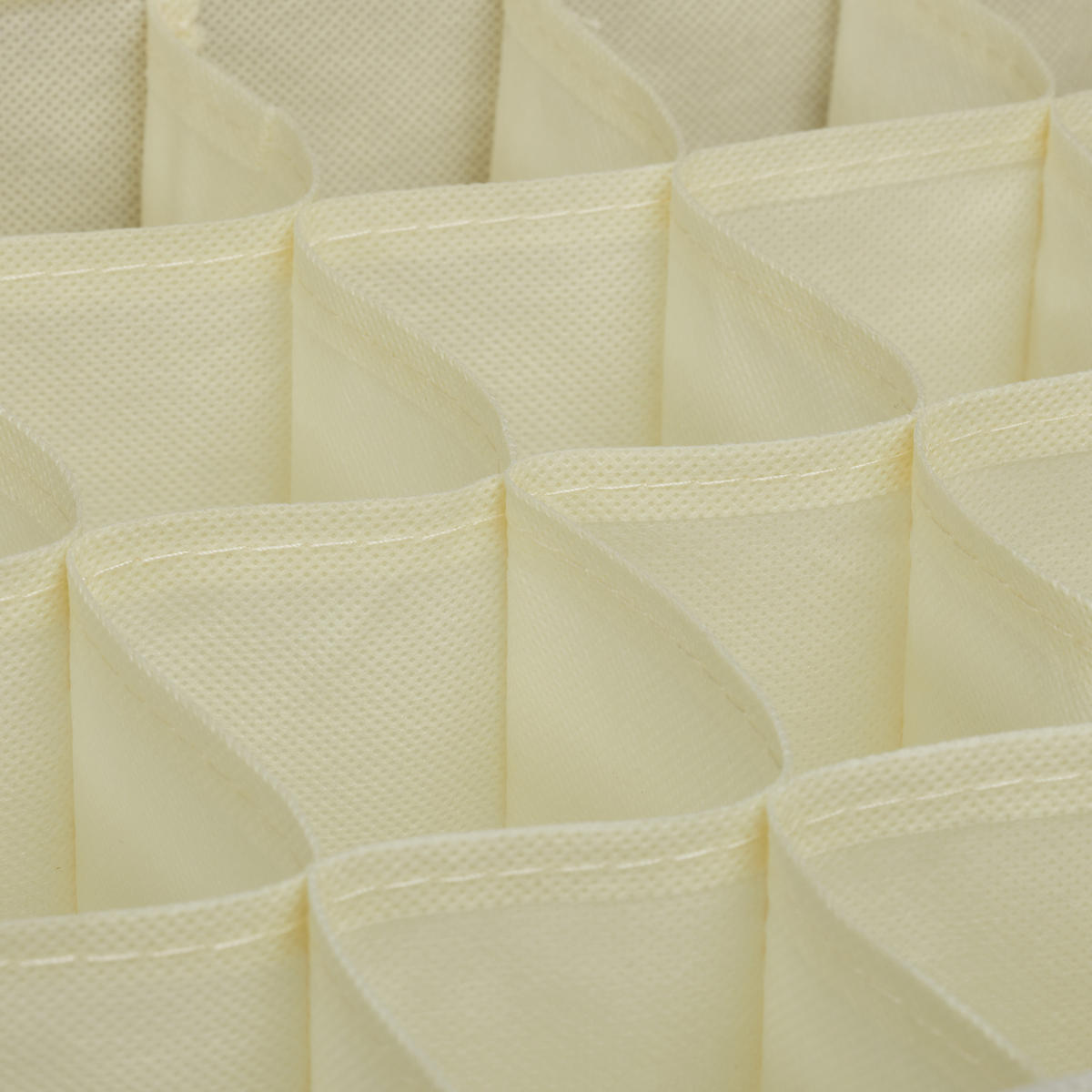 ORGANIZÉR na bielizeň - béžová, textil/vlnitá lepenka (32/9/32cm) - Relaxdays