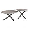 COUCHTISCH rund auf MDF,Grau - Schwarz/Grau, Holzwerkstoff (75/75/36cm) - Idohome
