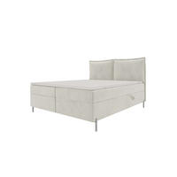 BOXSPRINGBETT VERO Cordstoff Greige 140/200 cm - Greige/Schwarz, Holzwerkstoff/Textil (140/200cm) - 99rooms