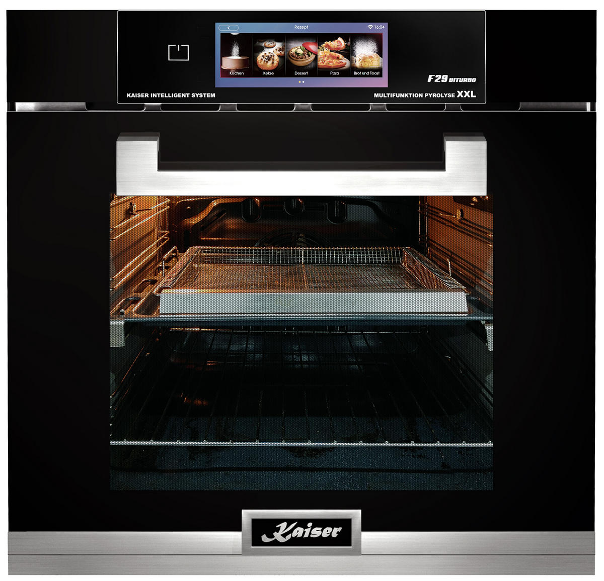 PYROLYSE-BACKOFEN EH 6344 N+ Induktionskochfeld KCT 6110 FI 4 QuickHeat-Induktionszonen mit Boosterfunktion - Schwarz, Metall (59.4/59.4/57.5cm) - Kaiser Küchengeräte