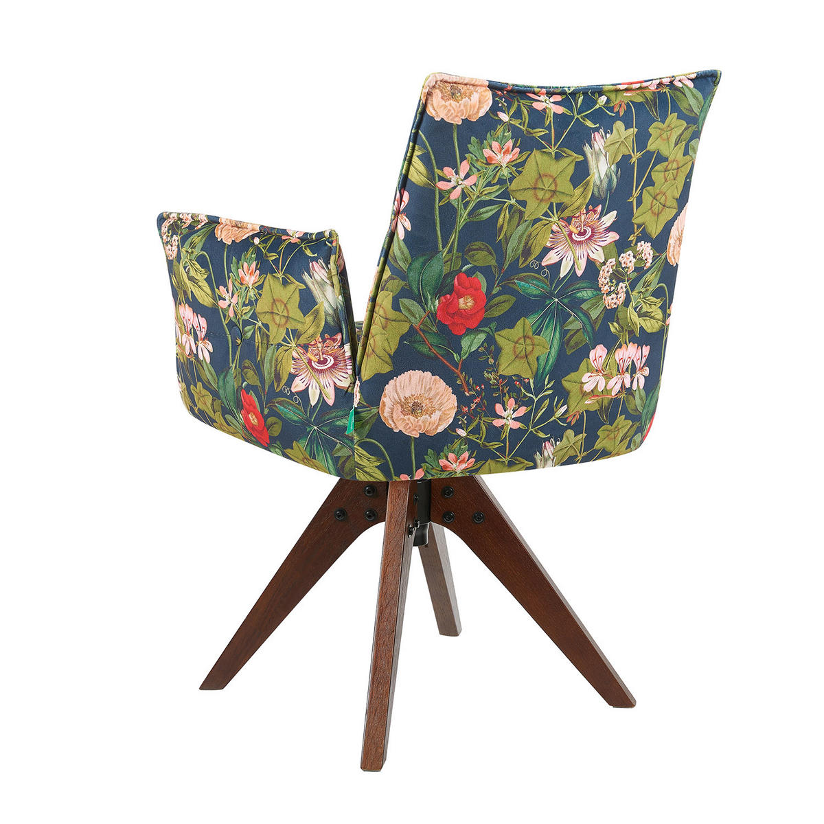 ARMLEHNSTUHL Mika-Emil 2er-Set - Nussbaumfarben/Multicolor, Eichenholz/Holz (60/88/63cm) - DUBI Möbel