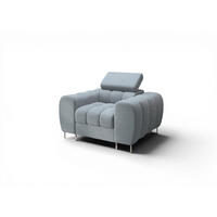 SESSEL Bastien In Stoff Aragon - Hellblau, Holzwerkstoff/Textil (115/95/97cm) - Fun Möbel