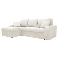ECKSOFA Kris Lux - Champagner/Schwarz, Holz/Kunststoff (238/147cm) - MIRJAN24