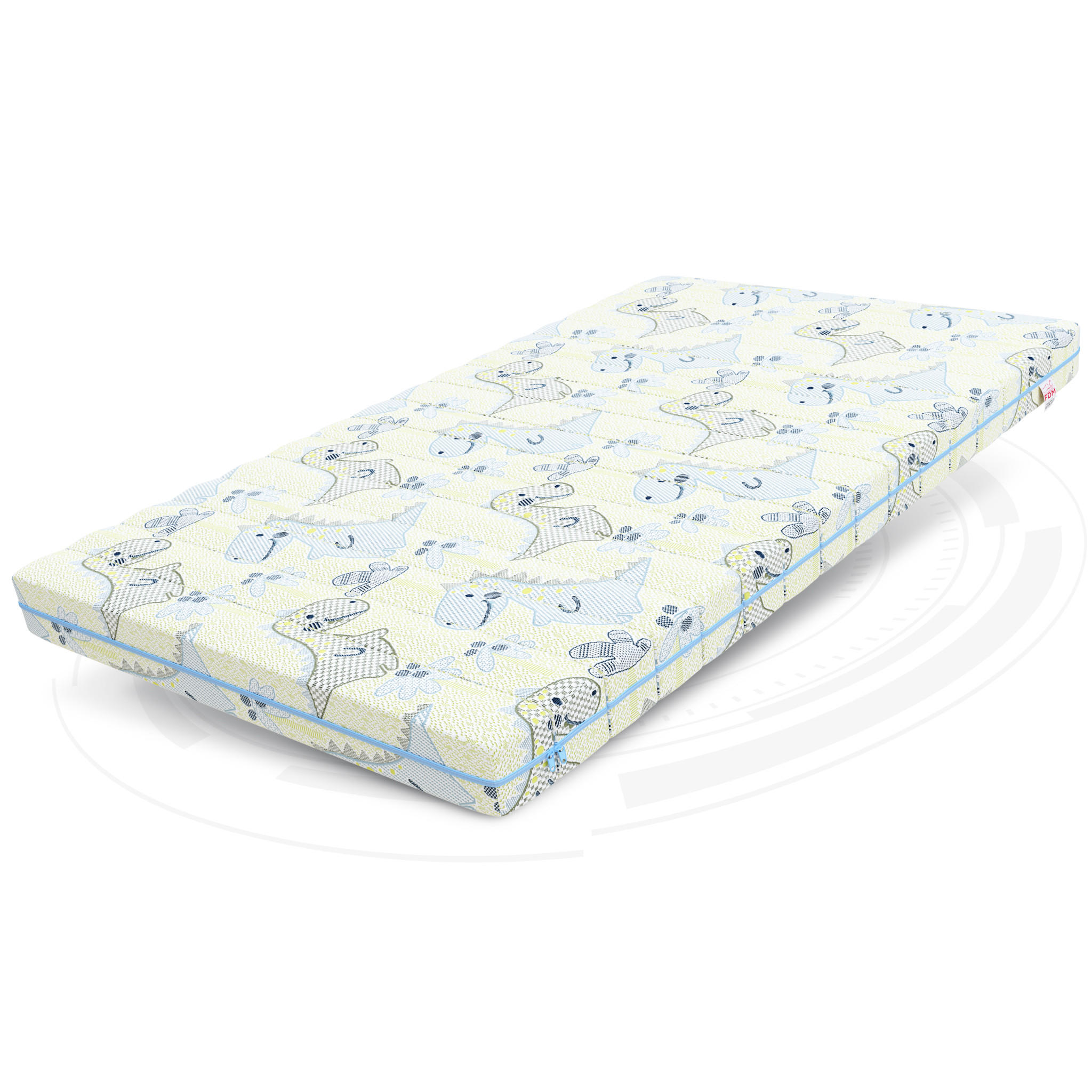 KINDERMATRATZE Melody Dino - Hellgelb, Textil (60/120cm) - FDM