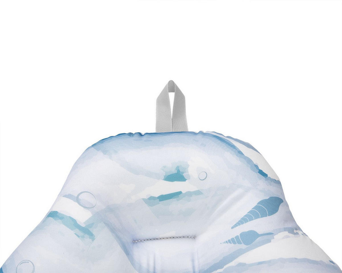 BADEKISSEN Nubo hellblau Wannenauflage Badehilfe Kunststoff-Clips ab Geburt - Blau, Kunststoff (34/49cm) - Kikka boo