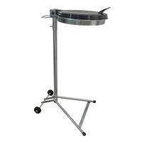 ROLLBARER Müllsackständer mit 2 Rollen verzinkt - Silberfarben, Metall (40/100/40cm) - QUICK STAR