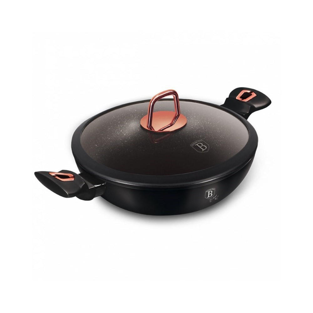 WOK Schwarz 30/30/8 cm 32867 - Schwarz, Metall (30cm) - Berlinger Haus