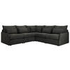 ECKSOFA VERSO L Dunkelgrau Velvet - Dunkelgrau/Schwarz, Kunststoff/Textil (270/270cm) - MKS