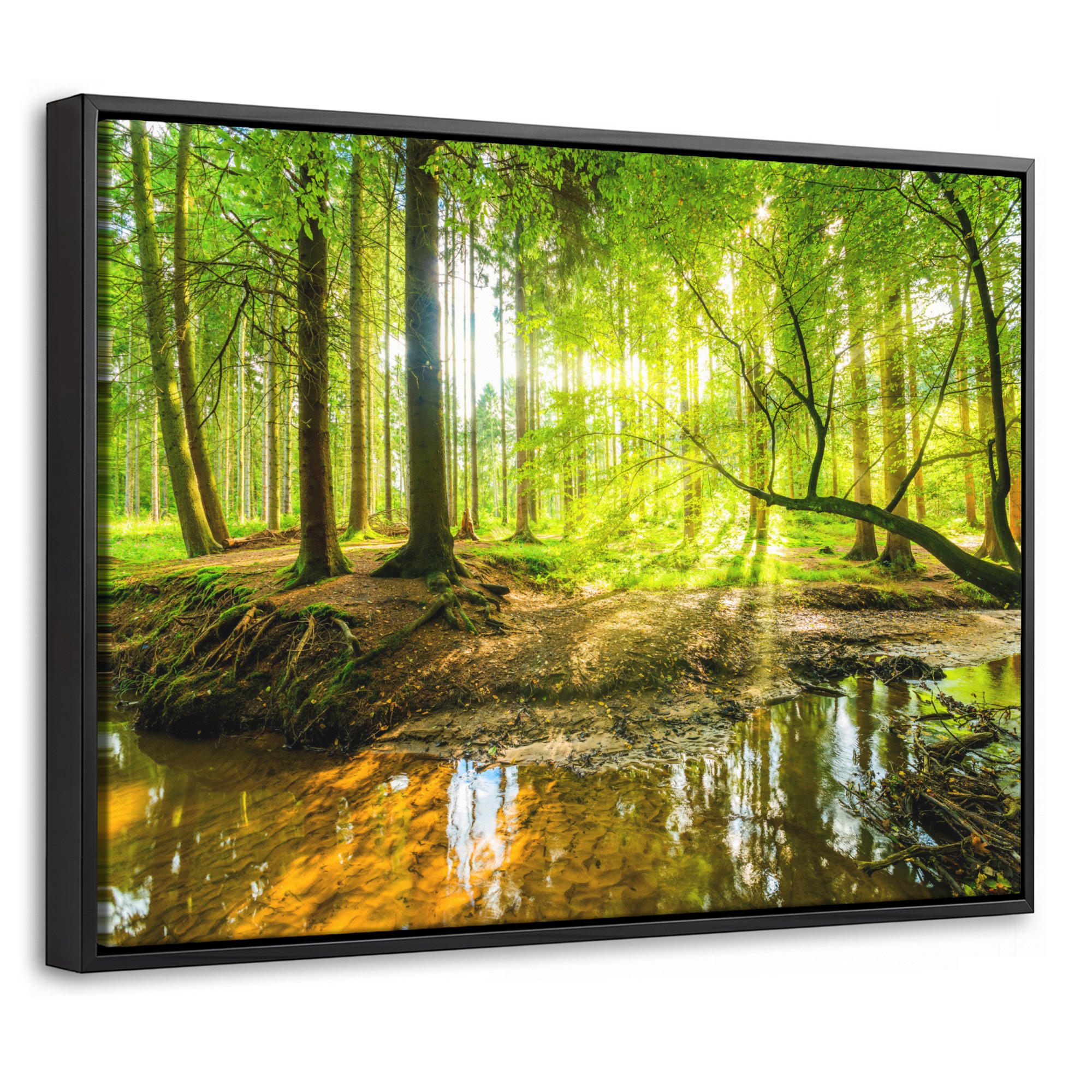 MuchoWow Leinwand Grün 40x30 cm