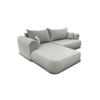 ECKSOFA BRAVO 280/180 in Bouclé Hellgrau links - Hellgrau, Holz/Holzwerkstoff (280/180cm) - Deine Möbel 24