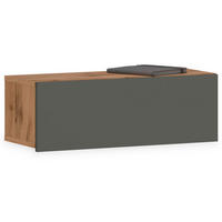 HÄNGENDER NACHTTISCH NANI - Eiche Wotan/Grau, Holzwerkstoff (60/21/27cm) - IDIMEX