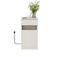 NACHTTISCH Hellholzfarben 33/40/62 cm - Weiß, Holz (33/61.5/40cm) - PANGIVO