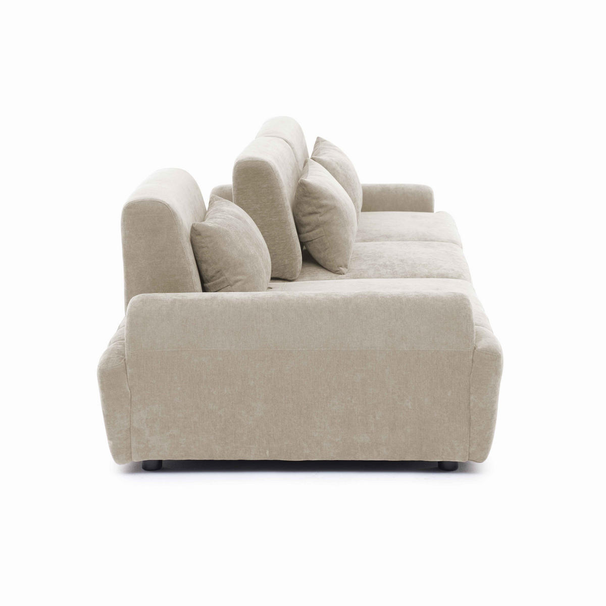SOFA 3-Sitzer, Ekru - Weiß, Textil (303/82/109cm) - Oviala