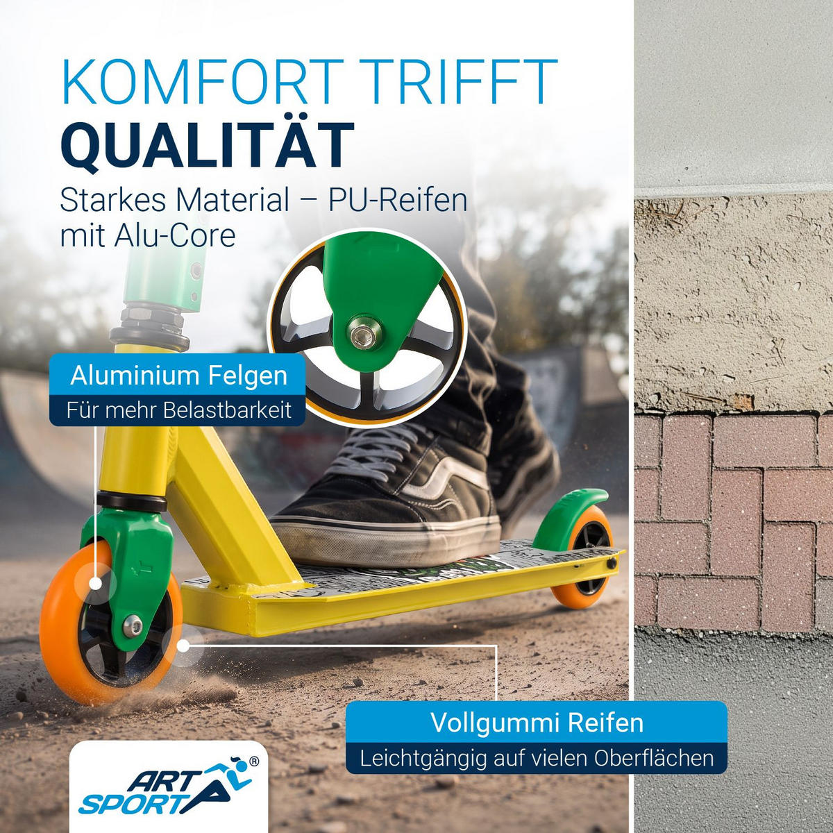 STUNTSCOOTER Street Life - Multicolor, Metall (66/47/84cm) - Artsport